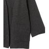 Cable Stitch Women’s Brushed Kimono Sleeve Sweater Cardigan – Open Front Wide Long Sleeve Coatigan with Pockets(Marled Charcoal)