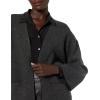 Cable Stitch Women’s Brushed Kimono Sleeve Sweater Cardigan – Open Front Wide Long Sleeve Coatigan with Pockets(Marled Charcoal)