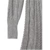Cable Stitch Women’s Cable Knit Dress – Crewneck Long Sleeve Chunky A-Line Flare Sweater Dress(Heather Grey)
