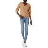 Cable Stitch Women’s Cable Knit V-Neck Pullover Sweater – Long Sleeve Loose Fit Top(Camel)