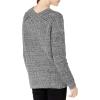 Cable Stitch Women’s Chunky Knit Marled V-Neck Sweater – Long Sleeve Oversized Shaker Fisherman Stitch Cotton Pullover Top(Marled Grey)