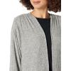 Cable Stitch Women’s Cocoon Open Front Cover-up Cardigan - Draped 3/4 Sleeve Lightweight Casual Lounge Hacci Knit Top(Marled Grey)
