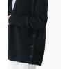 Cable Stitch Women’s Cotton Ribbed Button Sweater Cardigan – Open Front Long Sleeve Knit Cover-up Coat(Black)