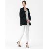 Cable Stitch Women’s Cotton Ribbed Button Sweater Cardigan – Open Front Long Sleeve Knit Cover-up Coat(Black)