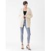 Cable Stitch Women’s Cotton Ribbed Button Sweater Cardigan – Open Front Long Sleeve Knit Cover-up Coat(Cream)