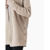 Cable Stitch Women’s Cotton Ribbed Button Sweater Cardigan – Open Front Long Sleeve Knit Cover-up Coat(Oatmeal)