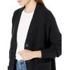 Cable Stitch Women’s Cozy Oversized Patch Pocket Cardigan – V-Neck Long Sleeve Button Front Sweater Coatigan(Black)