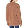 Cable Stitch Women’s Cozy Oversized Patch Pocket Cardigan – V-Neck Long Sleeve Button Front Sweater Coatigan(Caramel)