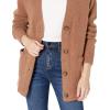 Cable Stitch Women’s Cozy Oversized Patch Pocket Cardigan – V-Neck Long Sleeve Button Front Sweater Coatigan(Caramel)