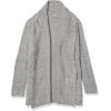 Cable Stitch Women’s Cozy Shawl Cardigan – Open Front Long Sleeve Sweater Cover-Up Knit Coatigan with Pockets(Heather Grey)