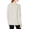 Cable Stitch Women’s Cozy V-Neck Pullover Sweater – Soft Long Sleeve Loose Fit Solid Color Knitted Top(Light Grey)