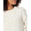Cable Stitch Women’s Donegal Dots Cable Knit Sweater – Crewneck Long Sleeve Mélange Pullover Top(Multi-ivory)