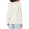 Cable Stitch Women’s Donegal Dots Cable Knit Sweater – Crewneck Long Sleeve Mélange Pullover Top(Multi-ivory)