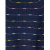 Cable Stitch Women’s Dotted Stripe Sweater – Crewneck Long Sleeve Knitted Pullover Top(Multi-navy)