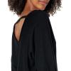 Cable Stitch Women’s Double V-Neck Midi Dress – 3/4 Sleeve Knitted Fall Winter Sweater Dress with Side Slits(Black)