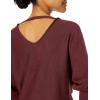 Cable Stitch Women’s Double V-Neck Midi Dress – 3/4 Sleeve Knitted Fall Winter Sweater Dress with Side Slits(Wine)