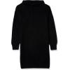 Cable Stitch Women’s Fisherman Stitch Sweater Dress – Mock Neck Long Sleeve Drop Shoulder Oversized Rib Knit Tunic Dress(Black)