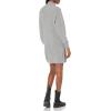 Cable Stitch Women’s Fisherman Stitch Sweater Dress – Mock Neck Long Sleeve Drop Shoulder Oversized Rib Knit Tunic Dress(Heather Grey)