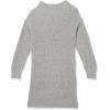 Cable Stitch Women’s Fisherman Stitch Sweater Dress – Mock Neck Long Sleeve Drop Shoulder Oversized Rib Knit Tunic Dress(Heather Grey)