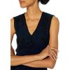 Cable Stitch Women’s Floral Jacquard Dress – V-Neck Sleeveless A-Line Flare Knee-Length Cocktail Sweater Knit Dress(Black/Navy)