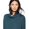 Cable Stitch Women’s Funnel Neck Oversized Sweater – Wide Cuff Long Sleeve Loose Fit Solid Color Pullover Top(Aegean Blue)
