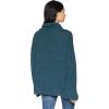 Cable Stitch Women’s Funnel Neck Oversized Sweater – Wide Cuff Long Sleeve Loose Fit Solid Color Pullover Top(Aegean Blue)