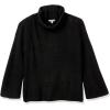 Cable Stitch Women’s Funnel Neck Oversized Sweater – Wide Cuff Long Sleeve Loose Fit Solid Color Pullover Top(Black)