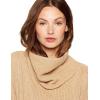 Cable Stitch Women’s Funnel Neck Oversized Sweater – Wide Cuff Long Sleeve Loose Fit Solid Color Pullover Top(Camel)
