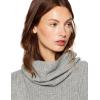 Cable Stitch Women’s Funnel Neck Oversized Sweater – Wide Cuff Long Sleeve Loose Fit Solid Color Pullover Top(Heather Grey)