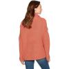 Cable Stitch Women’s Funnel Neck Oversized Sweater – Wide Cuff Long Sleeve Loose Fit Solid Color Pullover Top(Rust)