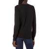 Cable Stitch Women’s Graphic Front Crewneck Sweater – Striped Heart Leopard Star Intarsia Print Long Sleeve Pullover Knit Top(Heart-black)