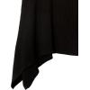 Cable Stitch Women’s Handkerchief Hem Ribbed Dress – Crewneck Long Sleeve Bodycon Fitted Midi Sweater Dress(Black)