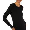 Cable Stitch Women’s Handkerchief Hem Ribbed Dress – Crewneck Long Sleeve Bodycon Fitted Midi Sweater Dress(Black)