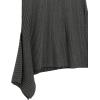 Cable Stitch Women’s Handkerchief Hem Ribbed Dress – Crewneck Long Sleeve Bodycon Fitted Midi Sweater Dress(Charcoal)