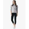 Cable Stitch Women’s Hooded Puff Shoulder Sweatshirt(Heather Grey)