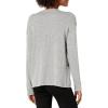 Cable Stitch Women’s Lightweight Long Sleeve Button Pullover Top(Marled Grey)