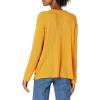 Cable Stitch Women’s Lightweight Long Sleeve Button Pullover Top(Mustard)