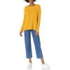 Cable Stitch Women’s Lightweight Long Sleeve Button Pullover Top(Mustard)