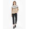 Cable Stitch Women’s Long Sleeve Nordic Fair Isle Turtleneck Pullover Sweater Top(Multi-camel)