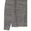 Cable Stitch Women’s Marled Raglan Crewneck Sweater – Fisherman Stitch Contrast Tipping Long Sleeve Pullover Knit Top(Marled Grey)