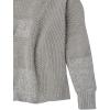 Cable Stitch Women’s Mixed Stitch Long-Sleeve Oversized Sweater – Soft Crewneck Slouchy Casual Pullover Top(Heather Grey)