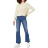 Cable Stitch Women’s Mixed Stitch Turtleneck Sweater – Mock Neck Fringe Raglan Long Sleeve Pullover Solid Color Top(Ivory)