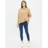 Cable Stitch Women’s Mock Neck Cozy Sweater – Oversized Soft Long Sleeve Drop Shoulder High Low Hem Slouchy Pullover Top(Camel)
