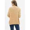 Cable Stitch Women’s Mock Neck Cozy Sweater – Oversized Soft Long Sleeve Drop Shoulder High Low Hem Slouchy Pullover Top(Camel)