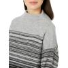 Cable Stitch Women’s Mock Neck Cozy Sweater – Oversized Soft Long Sleeve Drop Shoulder High Low Hem Slouchy Pullover Top(Grey/Black)