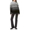 Cable Stitch Women’s Mock Neck Cozy Sweater – Oversized Soft Long Sleeve Drop Shoulder High Low Hem Slouchy Pullover Top(Grey/Black)