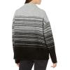 Cable Stitch Women’s Mock Neck Cozy Sweater – Oversized Soft Long Sleeve Drop Shoulder High Low Hem Slouchy Pullover Top(Grey/Black)