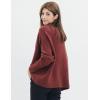 Cable Stitch Women’s Mock Neck Cozy Sweater – Oversized Soft Long Sleeve Drop Shoulder High Low Hem Slouchy Pullover Top(Wine)