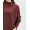 Cable Stitch Women’s Mock Neck Cozy Sweater – Oversized Soft Long Sleeve Drop Shoulder High Low Hem Slouchy Pullover Top(Wine)