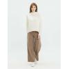 Cable Stitch Women’s Mock Neck Cozy Sweater – Oversized Soft Long Sleeve Drop Shoulder High Low Hem Slouchy Pullover Top(Winter White)